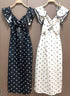 Polka Dot Double Removal Straps Hollow Out Maxi Dress